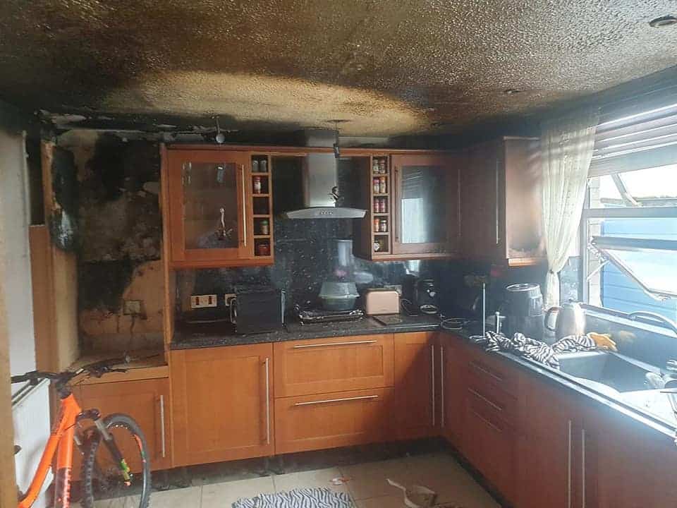 A fire damaged kitchen. PCLA acted as loss assessors .