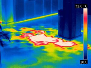 Thermal Image of Under floor Leak in School Building