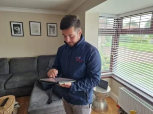 PCLA assessing a leaking pipe