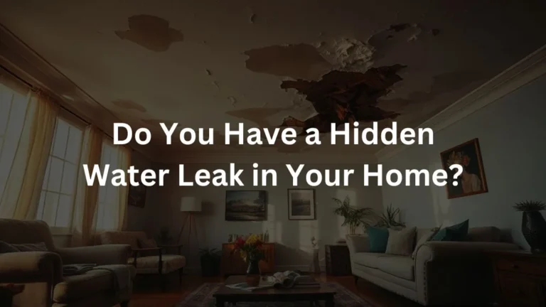 Do You Have a Hidden Water Leak in Your Home?