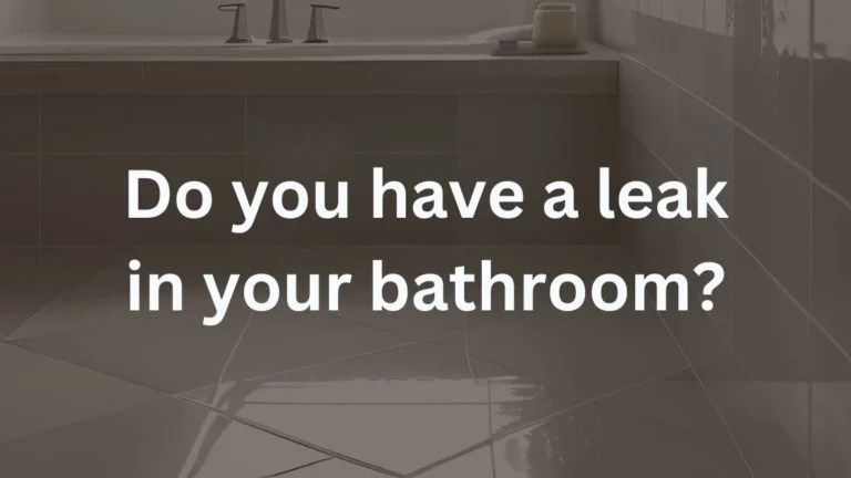 Do you have a leak in your bathroom?