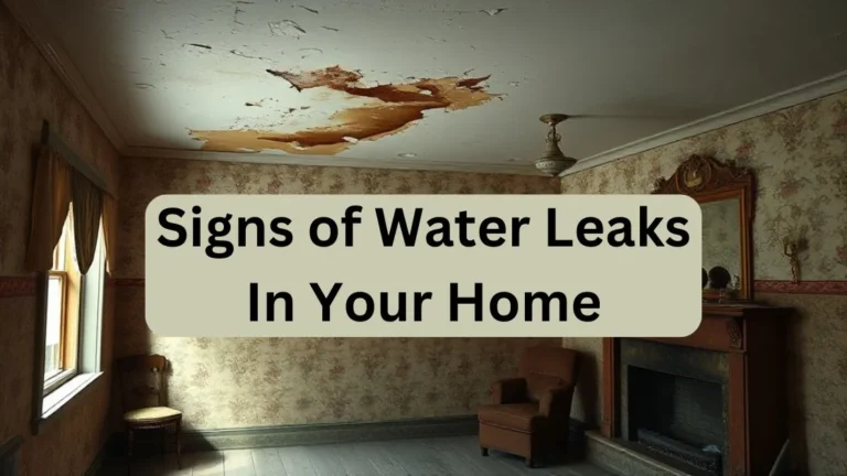 Signs of Water Leaks In Your Home