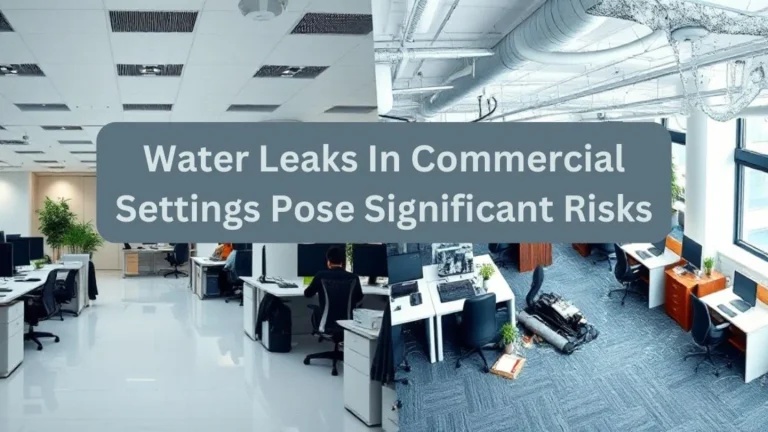 Water Leaks In Commercial Settings Pose Significant Risks