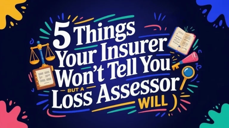 5 Things Your Insurer Won’t Tell You (But a Loss Assessor Will)