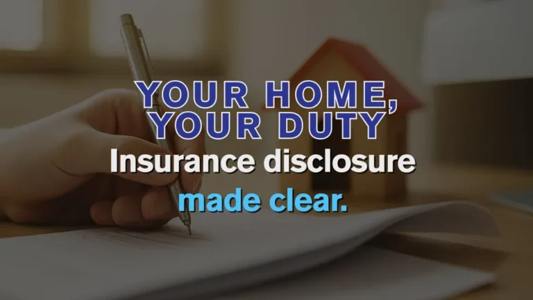 your home your duty, insurance disclosure made clear