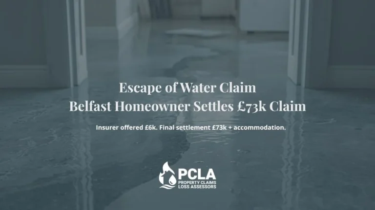 Belfast Water Damage Claim: £6k Offer to £73k Settlement