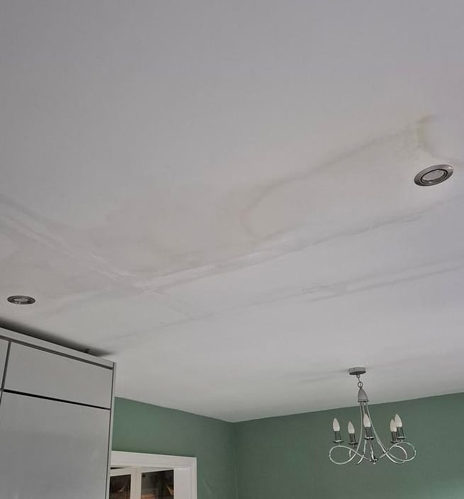 Water Damage to a Ceiling in Belfast. PCLA managed the claim.
