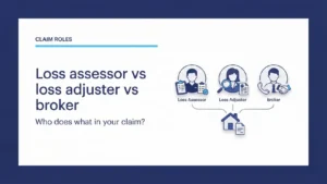 Loss Assessor vs Loss Adjuster vs Broker: Who Does What in Your Insurance Claim?