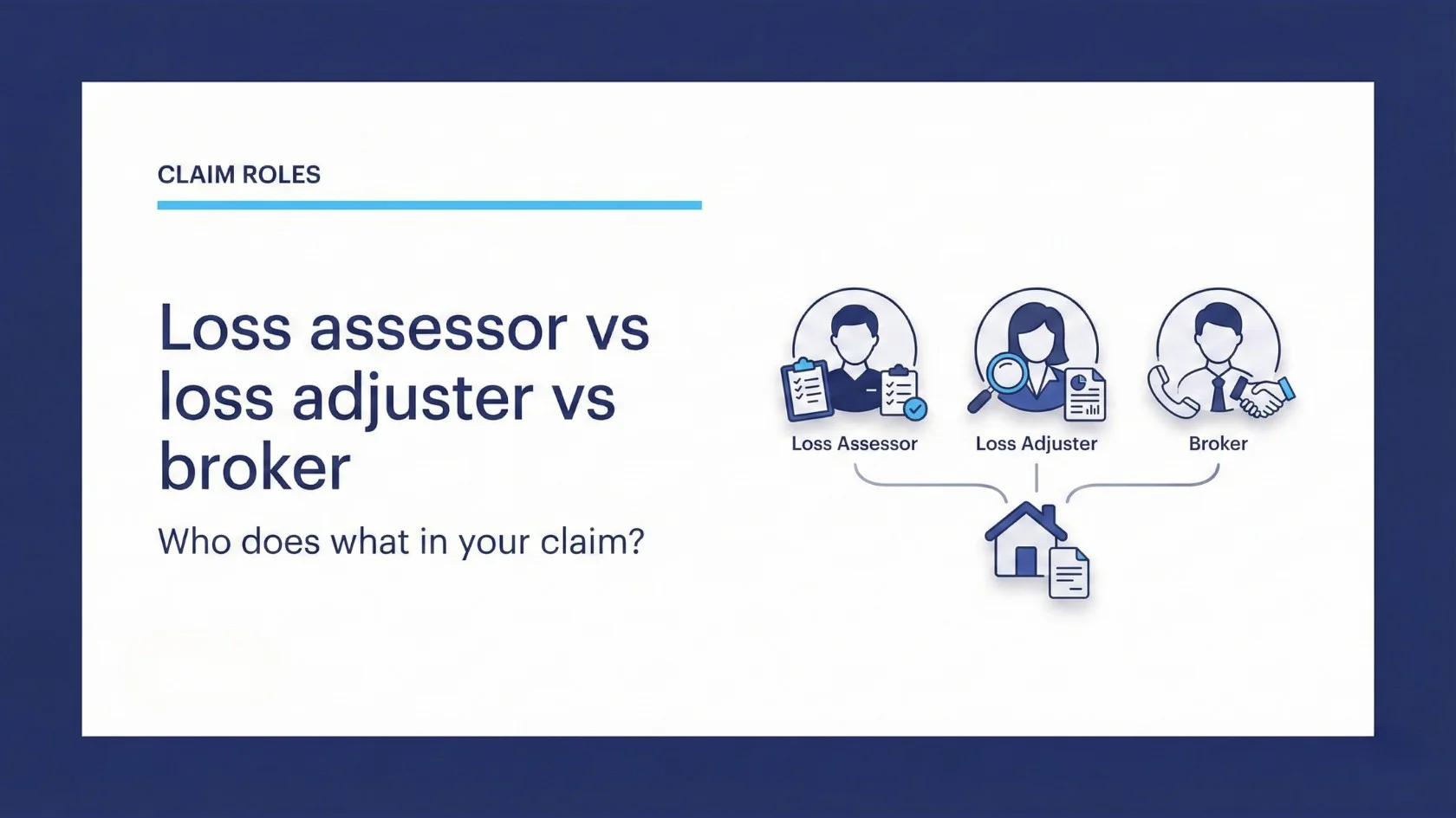 Loss Assessor vs Loss Adjuster vs Broker: Who Does What in Your Insurance Claim?