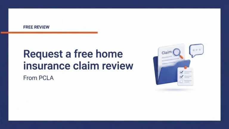 Request a Free Home Insurance Claim Review From PCLA