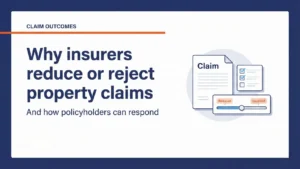 Why Insurers Reduce or Reject Property Claims – and How Policyholders Can Respond